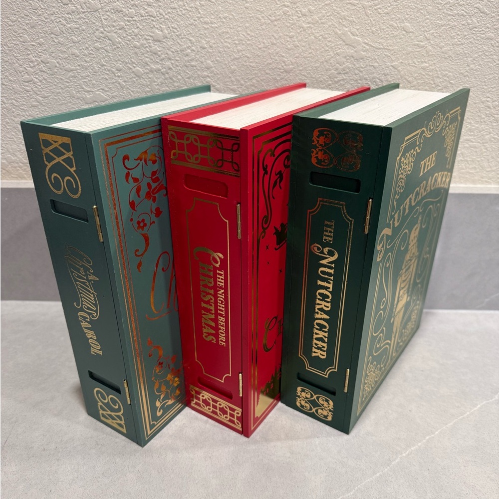 Target Holiday Set of 3 Wooden Christmas Storage Books